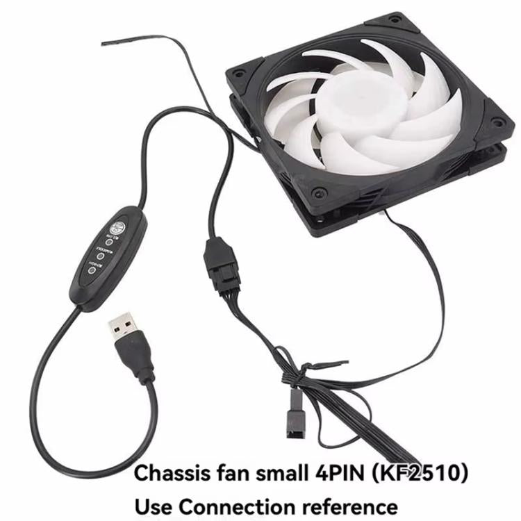50cm USB To Small 4 Pin Booster Cable Adjustable Speed USB To 12V Case Fan Cable - USB Cable by buy2fix | Online Shopping UK | buy2fix