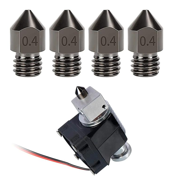 5pcs /Pack 1.75/0.3mm MK8 Hardened Steel Nozzle High-Temperature Resistant 3D Printer Extruder Hotend - Parts by buy2fix | Online Shopping UK | buy2fix