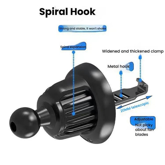 MagSafe Magnetic Holder Car Air Conditioning Vent Mount, Style: Mirror Magnetic Head+Triangle Hook - Universal Car Holders by buy2fix | Online Shopping UK | buy2fix