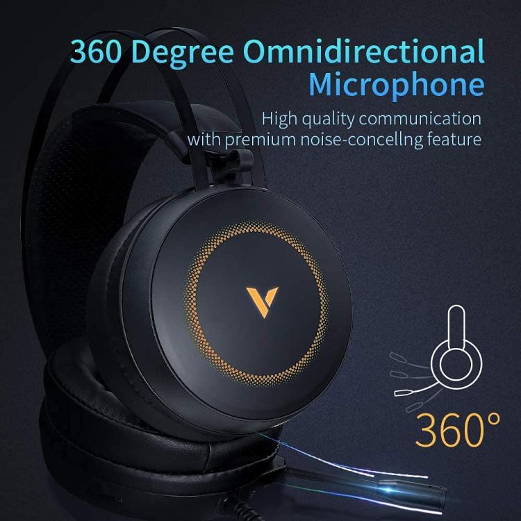 Rapoo VH160 Gaming Headset RGB PC Virtual 7.1 Channel Noise Reduction Headset With MIC(Black) - Multimedia Headset by Rapoo | Online Shopping UK | buy2fix