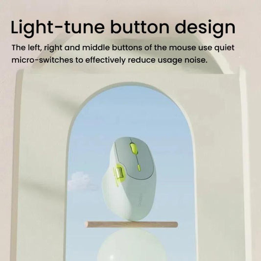 Rapoo MT560 3-Mode Wireless Bluetooth Mouse Ergonomic Desktop Laptop Mouse(Black Gray) - Wireless Mice by Rapoo | Online Shopping UK | buy2fix