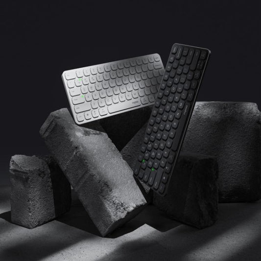 Rapoo E9050L Tri-mode Bluetooth Wireless Keyboard Silent Laptop Keyboard(White) - Wireless Keyboard by Rapoo | Online Shopping UK | buy2fix