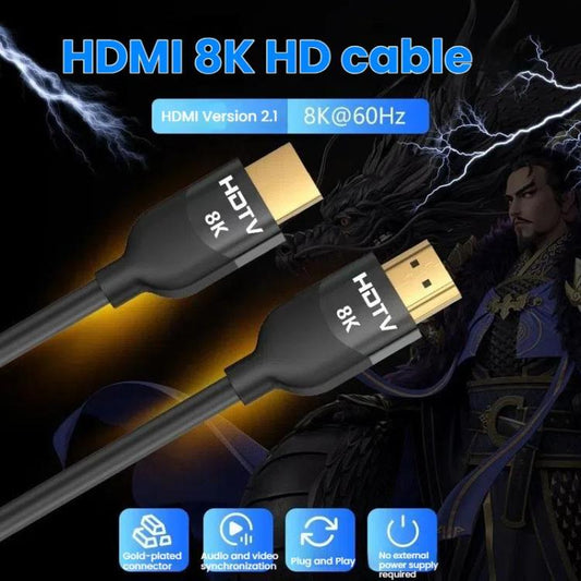 VegGieg W-H114 HDMI 2.1 HD Cable 8K 60Hz TV Set-Top Box Computer Monitor Projection Video Cable, Length: 1.5M - Cable by VegGieg | Online Shopping UK | buy2fix