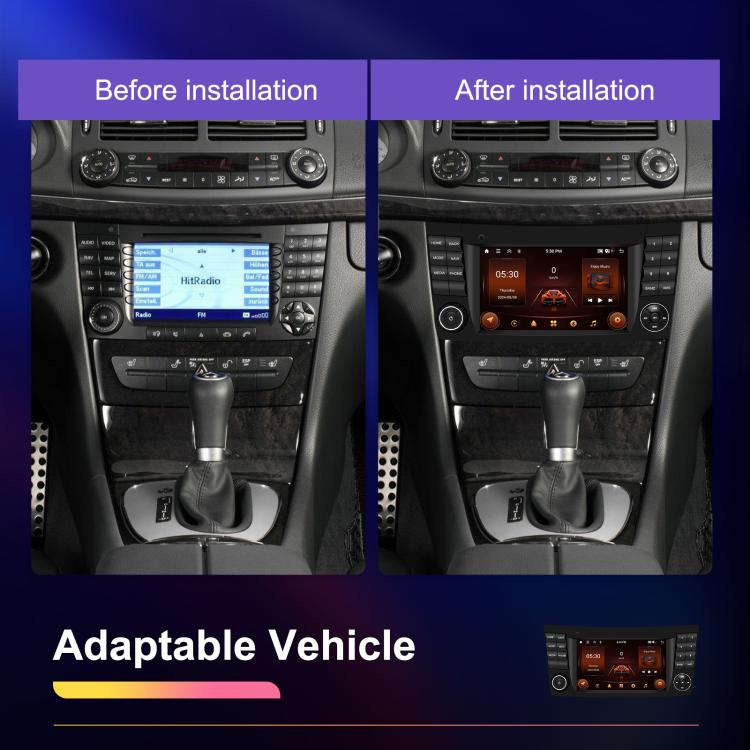 7 inch Horizontal Screen 2+64G Bluetooth Car Player Carplay Car Center Control Integrated Machine For Mercedes-Benz W211 / E200 / E220 / CLS350 / CLS500, Spec: Standard - Car MP3 & MP4 & MP5 by buy2fix | Online Shopping UK | buy2fix
