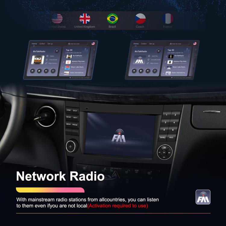 7 inch Horizontal Screen 2+64G Bluetooth Car Player Carplay Car Center Control Integrated Machine For Mercedes-Benz W211 / E200 / E220 / CLS350 / CLS500, Spec: Standard - Car MP3 & MP4 & MP5 by buy2fix | Online Shopping UK | buy2fix