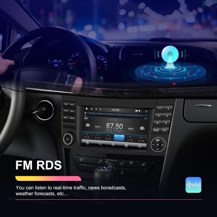 7 inch Horizontal Screen 2+64G Bluetooth Car Player Carplay Car Center Control Integrated Machine For Mercedes-Benz W211 / E200 / E220 / CLS350 / CLS500, Spec: Standard - Car MP3 & MP4 & MP5 by buy2fix | Online Shopping UK | buy2fix