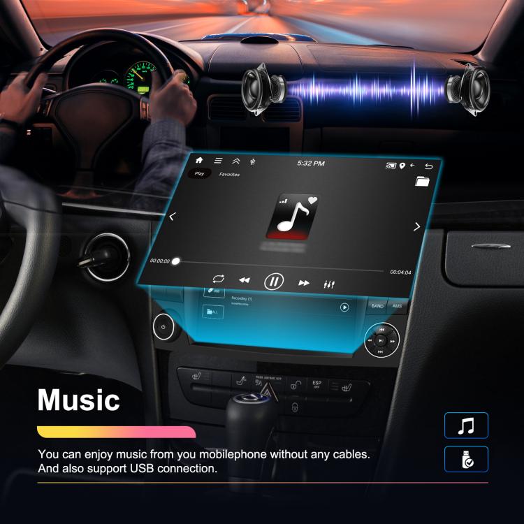 7 inch Horizontal Screen 2+64G Bluetooth Car Player Carplay Car Center Control Integrated Machine For Mercedes-Benz W211 / E200 / E220 / CLS350 / CLS500, Spec: Standard+AHD+Mic - Car MP3 & MP4 & MP5 by buy2fix | Online Shopping UK | buy2fix