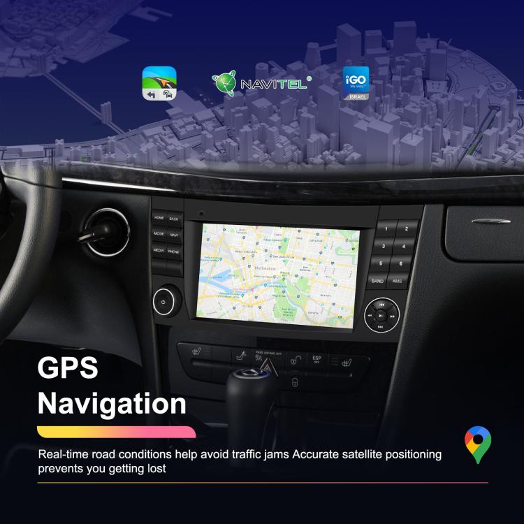 7 inch Horizontal Screen 2+64G Bluetooth Car Player Carplay Car Center Control Integrated Machine For Mercedes-Benz W211 / E200 / E220 / CLS350 / CLS500, Spec: Standard+AHD+Mic - Car MP3 & MP4 & MP5 by buy2fix | Online Shopping UK | buy2fix
