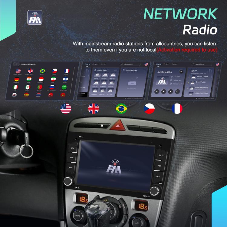 For Peugeot 408 7 inch Horizontal Screen Carplay Car Player Car Navigation Center Control, Spec: Standard - Car MP3 & MP4 & MP5 by buy2fix | Online Shopping UK | buy2fix