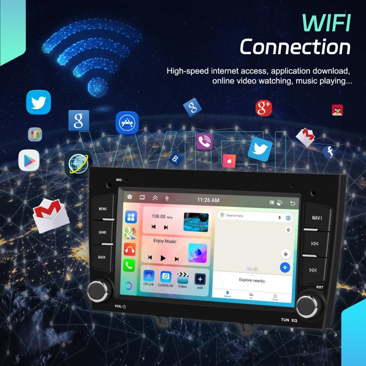 For Peugeot 408 7 inch Horizontal Screen Carplay Car Player Car Navigation Center Control, Spec: Standard+AHD - Car MP3 & MP4 & MP5 by buy2fix | Online Shopping UK | buy2fix