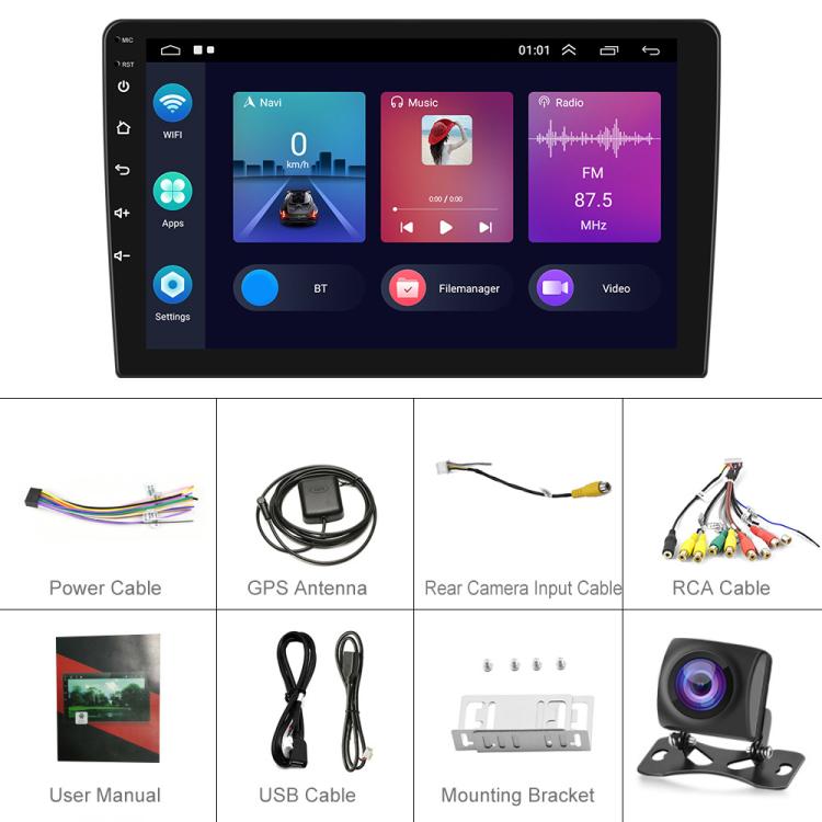 1+16G For BMW E46 1999-2005 9 inch WiFi Version Large Screen Carplay Car Navigator Reversing Camera Integrated Machine(Standard+AHD Camera) - Car MP3 & MP4 & MP5 by buy2fix | Online Shopping UK | buy2fix