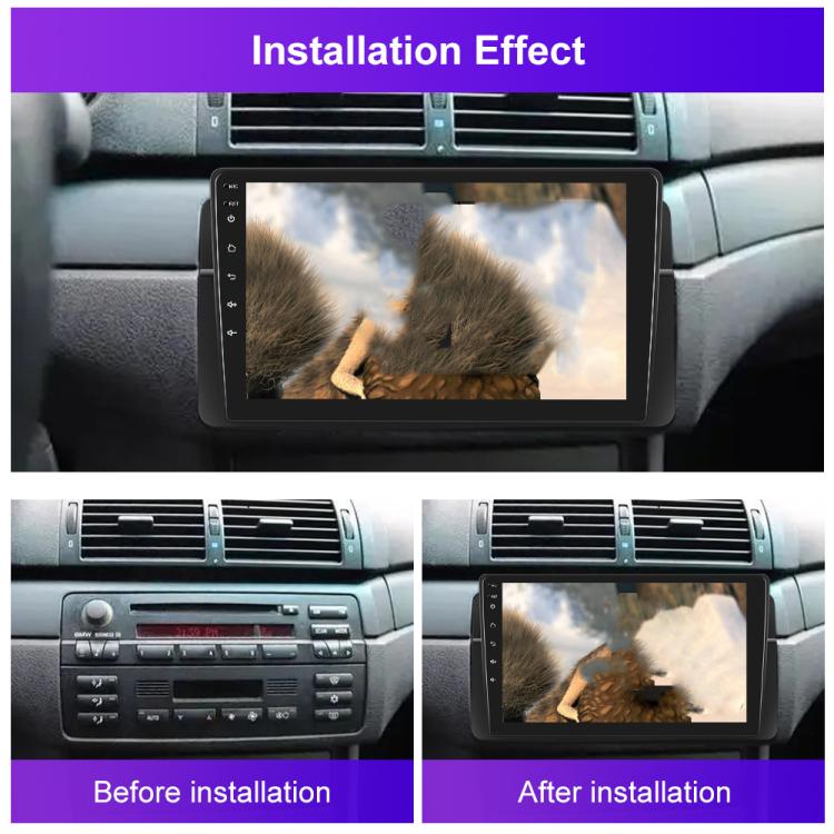 1+16G For BMW E46 1999-2005 9 inch WiFi Version Large Screen Carplay Car Navigator Reversing Camera Integrated Machine(Standard+12 Lights Camera) - Car MP3 & MP4 & MP5 by buy2fix | Online Shopping UK | buy2fix