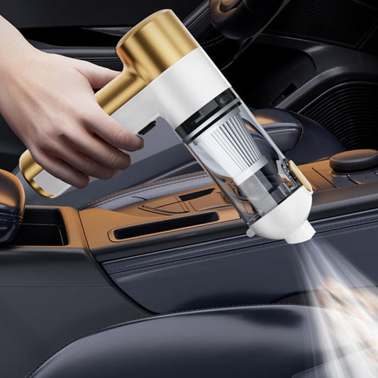 SUITU ST-6692Plus Car Power Suction Vacuum Cleaner Household Handheld Small Vacuum Cleaner(White Gold) - Vacuum Cleaner by SUITU | Online Shopping UK | buy2fix