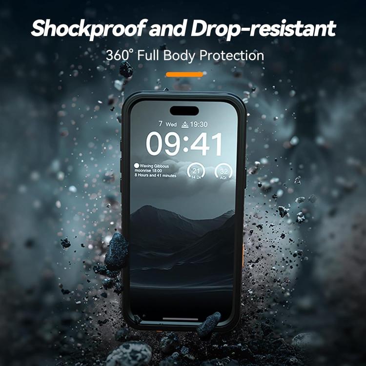 For iPhone 16 Pro TELESIN IP68 Waterproof Case Submersible Touchscreen Phone Cover - iPhone 16 Pro Cases by TELESIN | Online Shopping UK | buy2fix