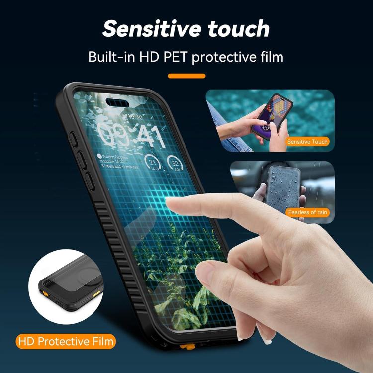 For iPhone 16 Pro TELESIN IP68 Waterproof Case Submersible Touchscreen Phone Cover - iPhone 16 Pro Cases by TELESIN | Online Shopping UK | buy2fix