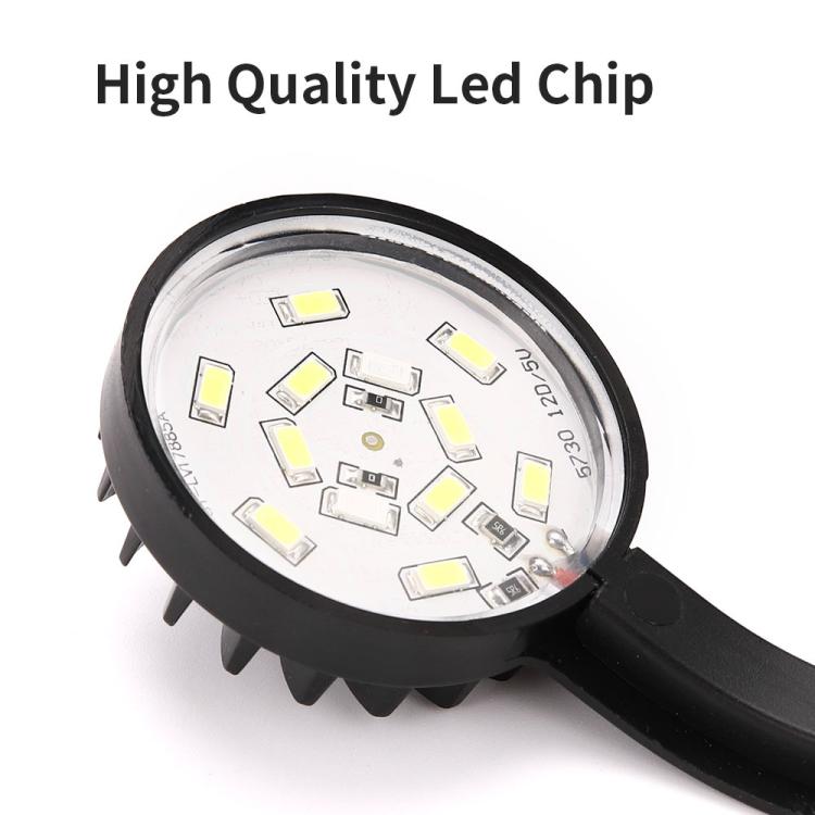 220V 5W Blue White Aquarium LED Clip Light with 12 LEDs USB Powered Mini Fish Tank Light for Aquatic Plants, Water Grass & Small Tanks(Black) - Fish Tank Lamps by buy2fix | Online Shopping UK | buy2fix