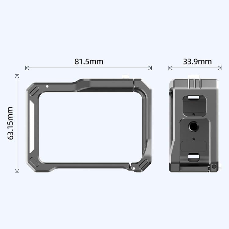 HEPAIL AC68 Aluminum Alloy Rabbit Cage Frame For GoPro HERO13 Black /12 Black /11 Black /10 Black /9 Black - Metal Cases by HEPAIL | Online Shopping UK | buy2fix