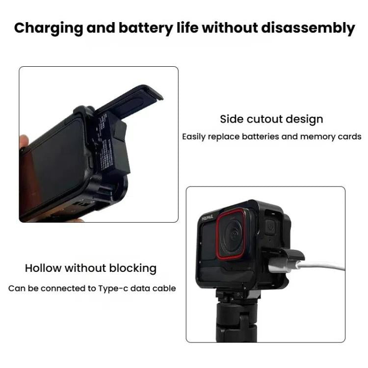 For Insta360 Ace HEPAIL AC-25 Metal Rabbit Cage Camera Frame Accessories - Mount & Holder by HEPAIL | Online Shopping UK | buy2fix
