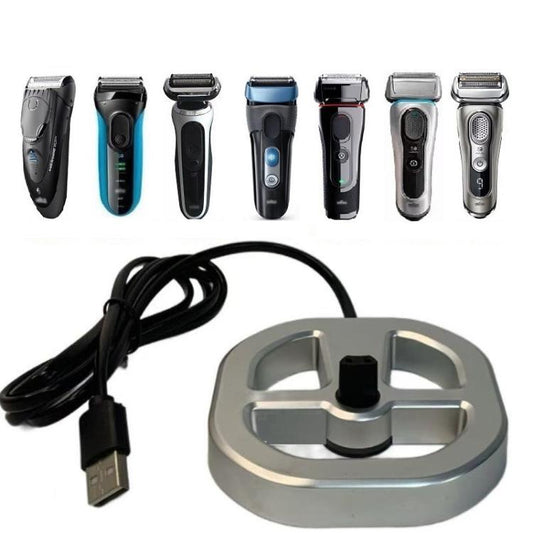 FLX-5210 Charging Base For Braun Series 1/3/5/6/7/8/9 Replacement Charger(Silver) - Shavers Parts by buy2fix | Online Shopping UK | buy2fix