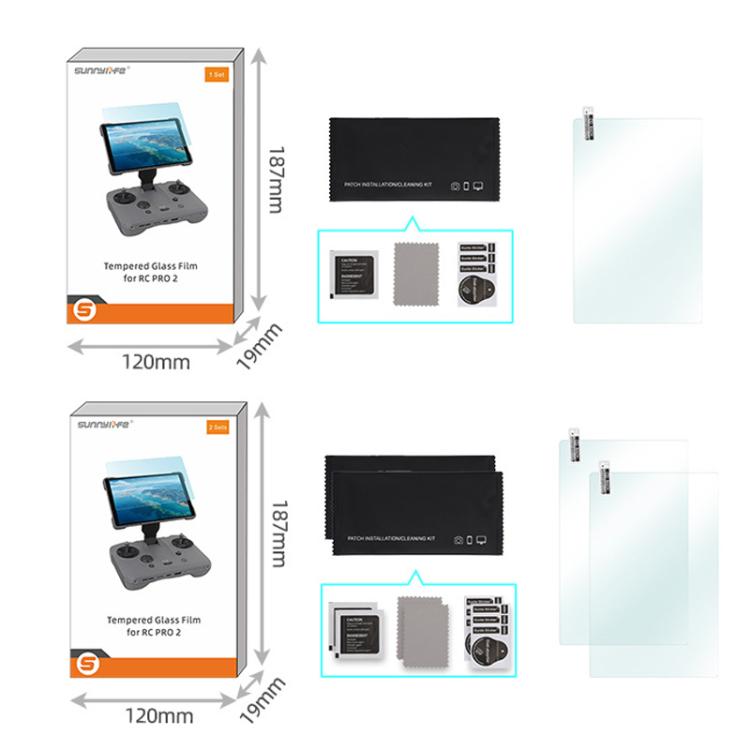 Sunnylife BHM02 2pcs For DJI RC PRO 2 / Mavic 4 Pro Tempered Glass Screen Protector Explosion-proof Protective Film - Others by Sunnylife | Online Shopping UK | buy2fix