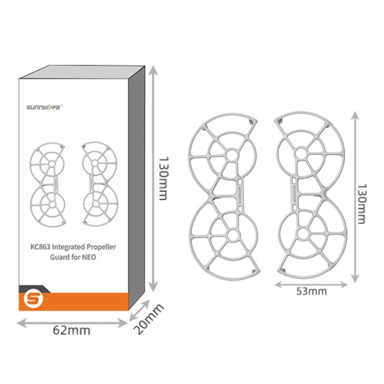 For DJI NEO Sunnylife NE-KC863 Paddle Blade Protective Cover Anti-Collision Ring(Gray) - DIY Propeller by Sunnylife | Online Shopping UK | buy2fix
