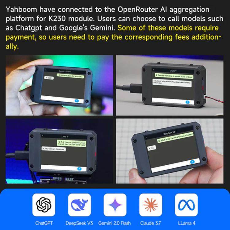 Yahboom K230 Vision Module With 2.4-Inch HD Touch Screen 32G TF Card With Angle Adjustable Bracket - Components Kits by Yahboom | Online Shopping UK | buy2fix