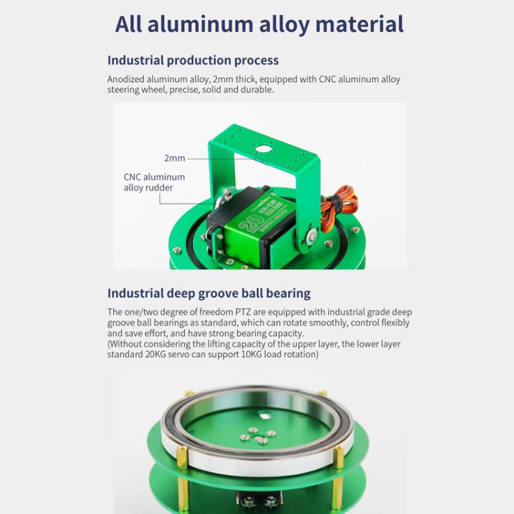Yahboom 1DOF With Servo Electric Platform For Robot Car Green - Robotics Accessories by Yahboom | Online Shopping UK | buy2fix