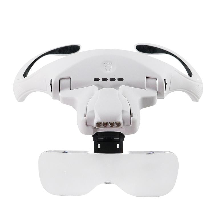 9892TSC1 USB Charging LED Light Touch Switch Mechanical Repair Head Mounted Magnifier - Glasses Style by buy2fix | Online Shopping UK | buy2fix