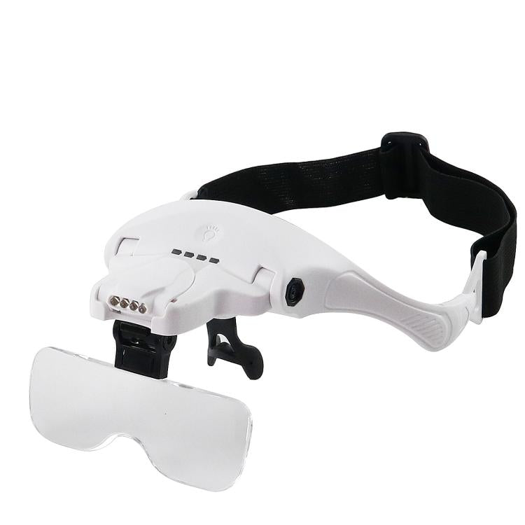 9892TSC1 USB Charging LED Light Touch Switch Mechanical Repair Head Mounted Magnifier - Glasses Style by buy2fix | Online Shopping UK | buy2fix