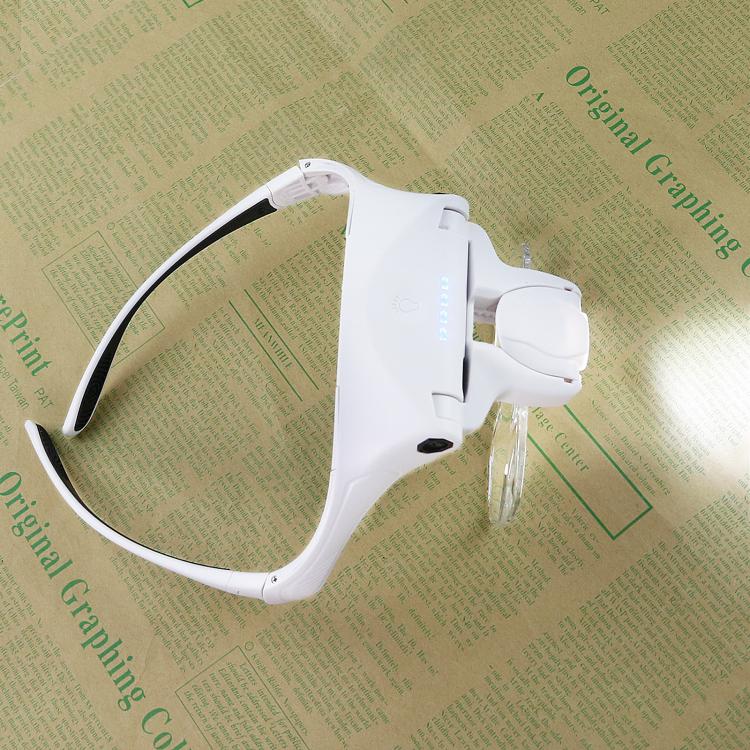 9892TSC1 USB Charging LED Light Touch Switch Mechanical Repair Head Mounted Magnifier - Glasses Style by buy2fix | Online Shopping UK | buy2fix