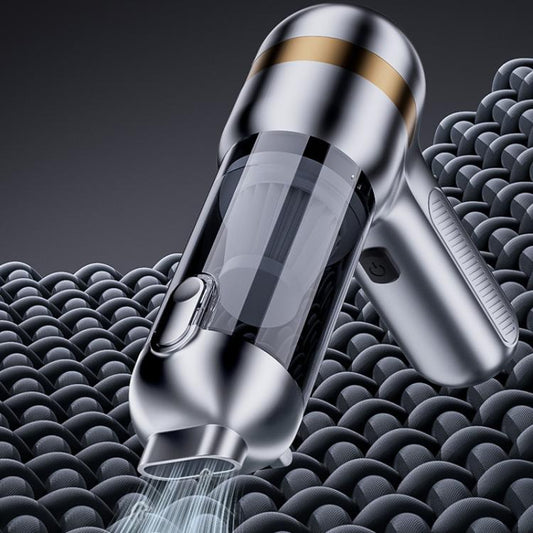 SUITU ST-6665 Pro Car Wireless Vacuum Cleaner High Power Portable Mini Handheld Blower Vacuum Cleaner, Color: With Bag Silver Gold - Vacuum Cleaner by SUITU | Online Shopping UK | buy2fix