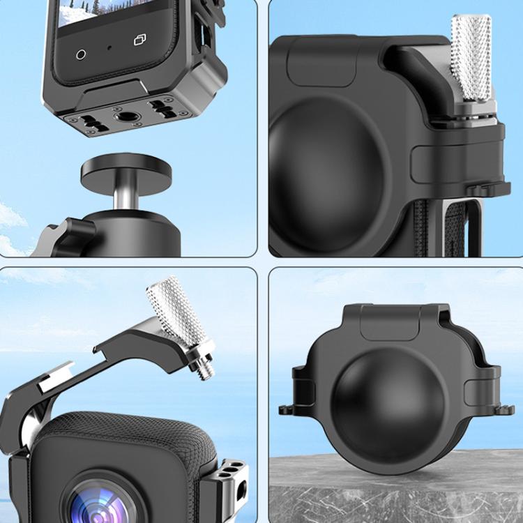 For Insta360 X3 HEPAIL AC62 Metal Rabbit Cage Magnetic Suction Horizontal Vertical Protective Frame - Mount & Holder by HEPAIL | Online Shopping UK | buy2fix