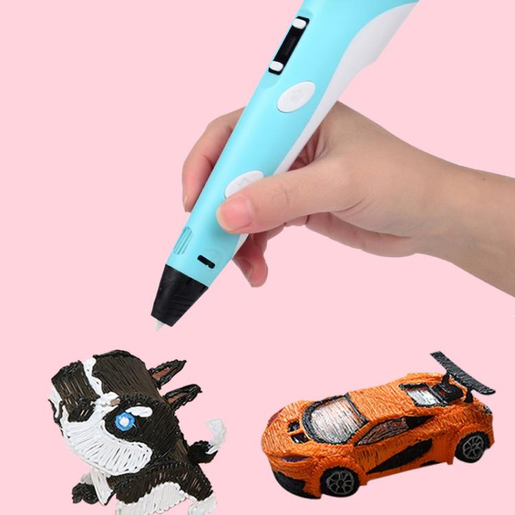Hand-held 3D Printing Pen Kit with 20 Colors PLA Filament, Drawing Pad, Base, Scissors, Finger Guards, Art Book & Accessories UK Plug(Yellow) - 3D Printer by buy2fix | Online Shopping UK | buy2fix