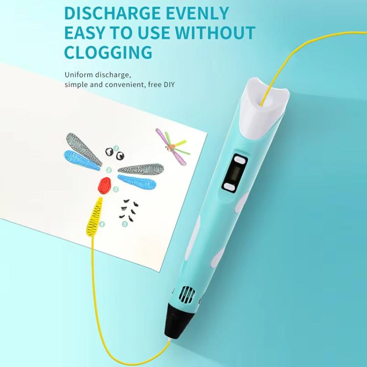 Hand-held 3D Printing Pen Kit with 20 Colors PLA Filament, Drawing Pad, Base, Scissors, Finger Guards, Art Book & Accessories UK Plug(Yellow) - 3D Printer by buy2fix | Online Shopping UK | buy2fix