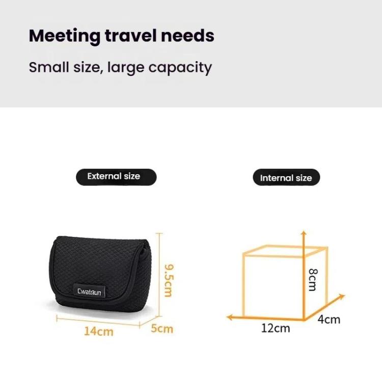 Cwatcun D200 Small Card Camera Bag Scratch-resistant Wear-resistant Portable Camera Bag(Black) - Soft Bag by Cwatcun | Online Shopping UK | buy2fix