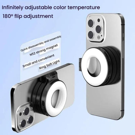 HEPAIL AC74 Magsafe Magnetic Smartphone Light Portable Handheld Selfie Light(Black) - Selfie Light by HEPAIL | Online Shopping UK | buy2fix