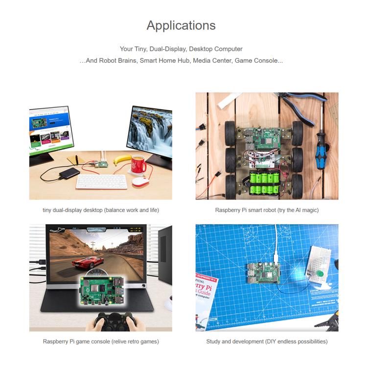 Waveshare For Raspberry Pi 4 Model B 2GB BCM2711B0 64-Bit Quad-Core 4K Dual Mini HDMI For DIY, IoT, Python Development - Raspberry Pi Accessories by Waveshare | Online Shopping UK | buy2fix