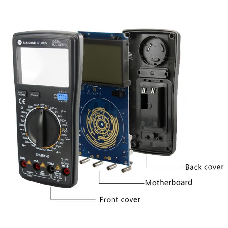 SUNSHINE DT-890N High-precision Digital Multimeter Portable Repair Meter With Burn Protection - Digital Multimeter by SUNSHINE | Online Shopping UK | buy2fix