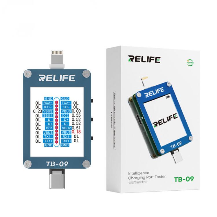RELIFE TB-09 Type-C / 8 Pin Tail Plug Tester Automatically Locks Fault Points - Test Tools by RELIFE | Online Shopping UK | buy2fix