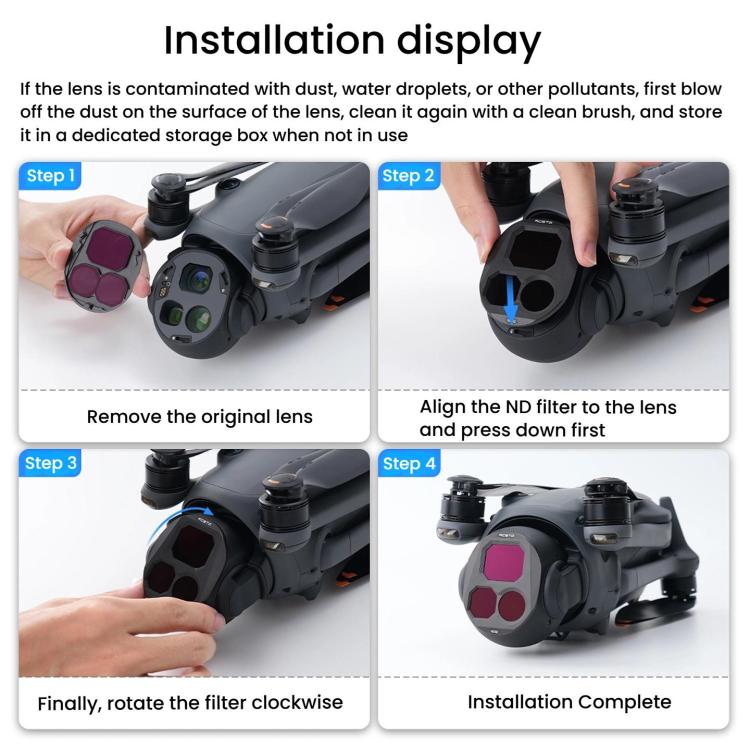 For DJI Mavic 4 Pro RCSTQ Lens Filter, Style: CPL+ND8+ND16+ND32 - Lens Filter by RCSTQ | Online Shopping UK | buy2fix