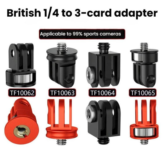 TFSM063-B Three-Slot Adapter Camera Cage 360-Degree Rotating Connector Tripod 1/4 Inch Adapter - by buy2fix | Online Shopping UK | buy2fix