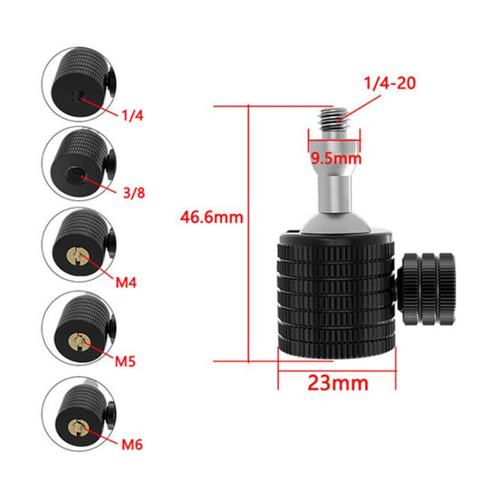 Q1 1/4 Female To 1/4 Male Universal Mini Ball Head Adapter Mount Aluminium Alloy Mobile Phone Camera Tripod Accessories - Tripod Heads by buy2fix | Online Shopping UK | buy2fix