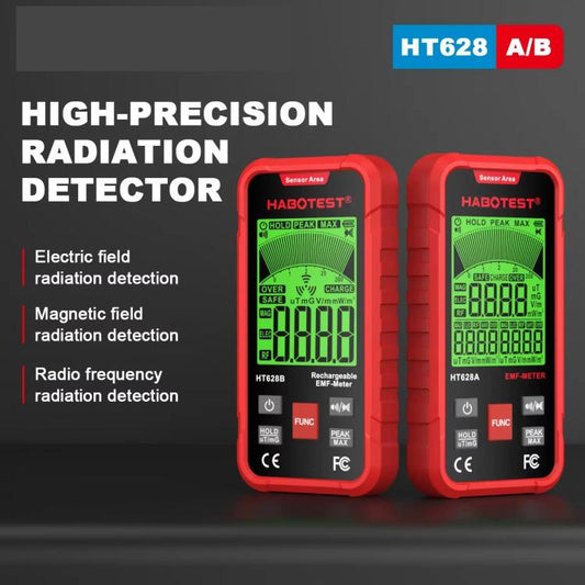 HABOTEST HT628B Multi-Field EMF Meter Rechargeable Electromagnetic Radiation Tester - Radiation Detector by HABOTEST | Online Shopping UK | buy2fix