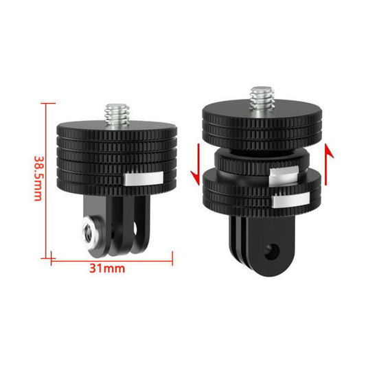 TFSM104 1/4 Male To 3-page Card Slot Action Camera Quick Release Adapter Tripod Accessories - by buy2fix | Online Shopping UK | buy2fix