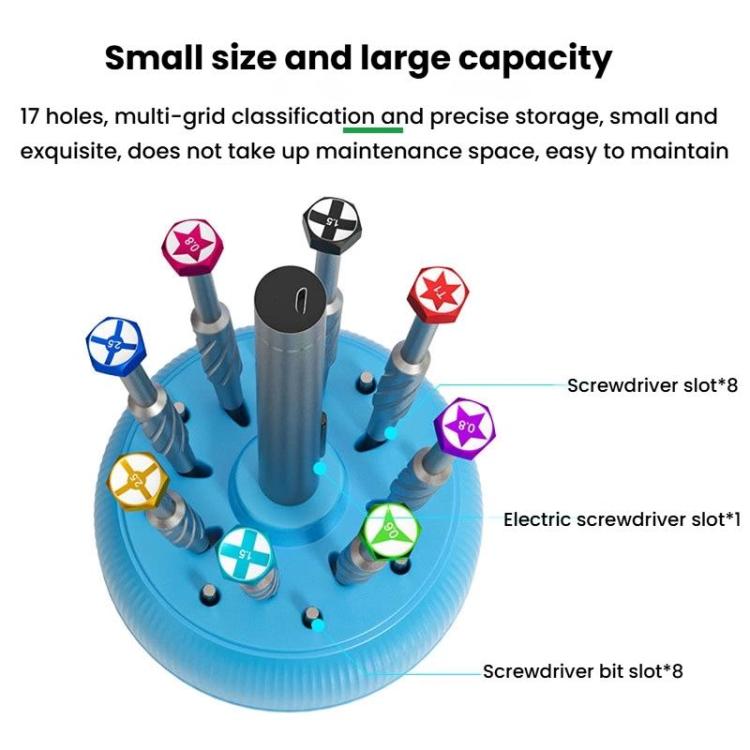 RELIFE RL-078 Magnetic Screwdriver Rotating Box 360-degree Rotation 17-slot Screwdriver Storage Box - Tool Boxes & Bags by RELIFE | Online Shopping UK | buy2fix