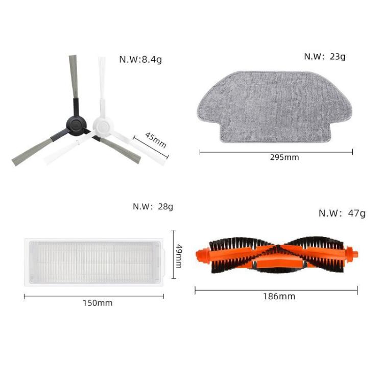 10 In 1 Kit For Xiaomi Mi Robot Vacuum Mop 3C STYTJ02YM Replacement Parts - For Xiaomi Accessories by buy2fix | Online Shopping UK | buy2fix