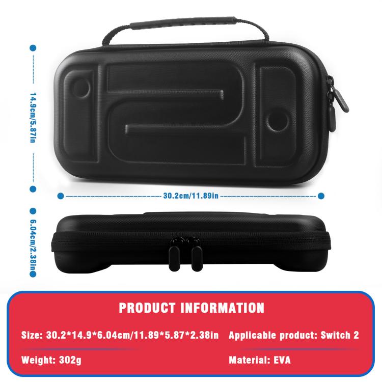 For Nintendo Switch 2 EVA Hard Shell Carrying Case Shockproof Anti-Crush Protective Travel Case - Bags by buy2fix | Online Shopping UK | buy2fix