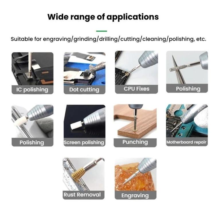 RELIFE RL-068 Speed-adjustable Handheld Grinding Pen Rust Removal Polishing Motherboard Repair Electric Grinder - Polishing Repair by RELIFE | Online Shopping UK | buy2fix