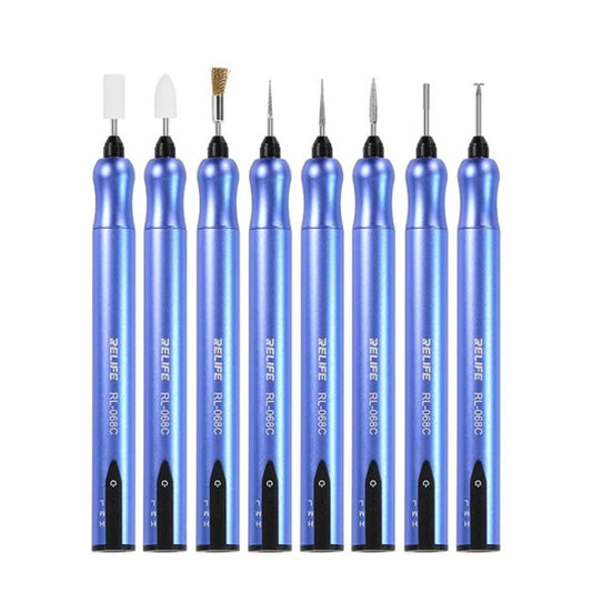 RELIFE RL-068C Smart Rechargeable Grinding Pen Portable Grinding Head Rust Removal Polishing Motherboard Repair Electric Grinder - Polishing Repair by RELIFE | Online Shopping UK | buy2fix