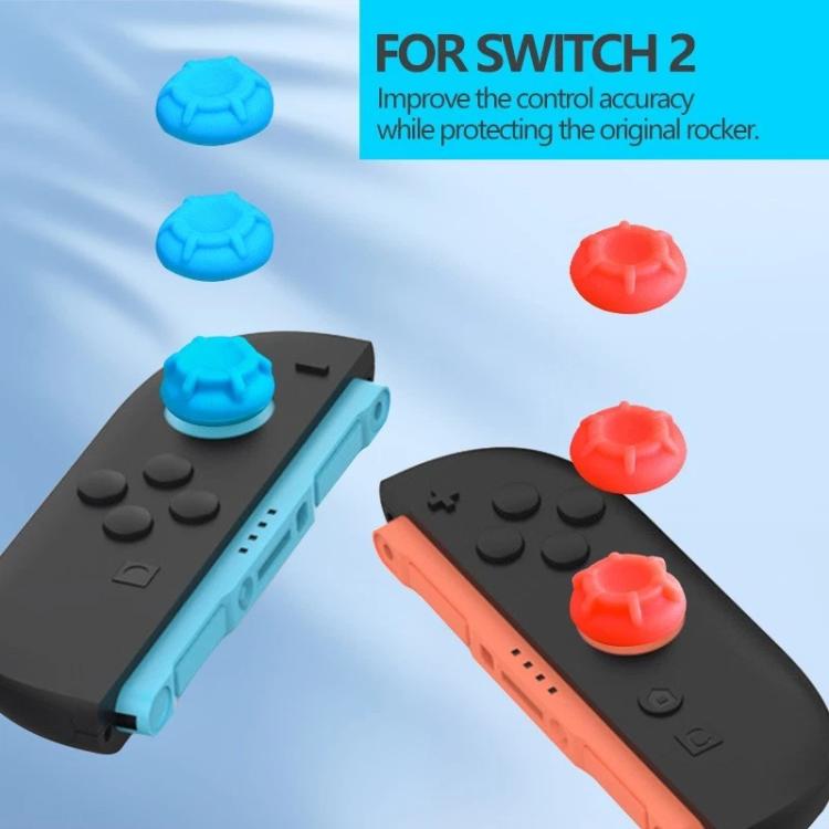 For Nintendo Switch 2 Silicone Joystick Cap 6 In 1 Key Protection Cap(Black+White) - Others by buy2fix | Online Shopping UK | buy2fix